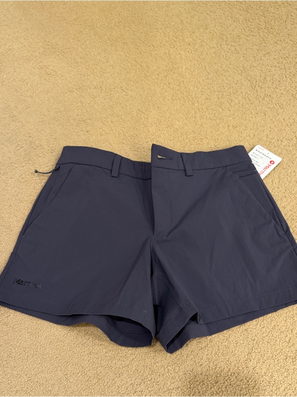 Marmot Men's Navy Flat-Front Performance Shorts